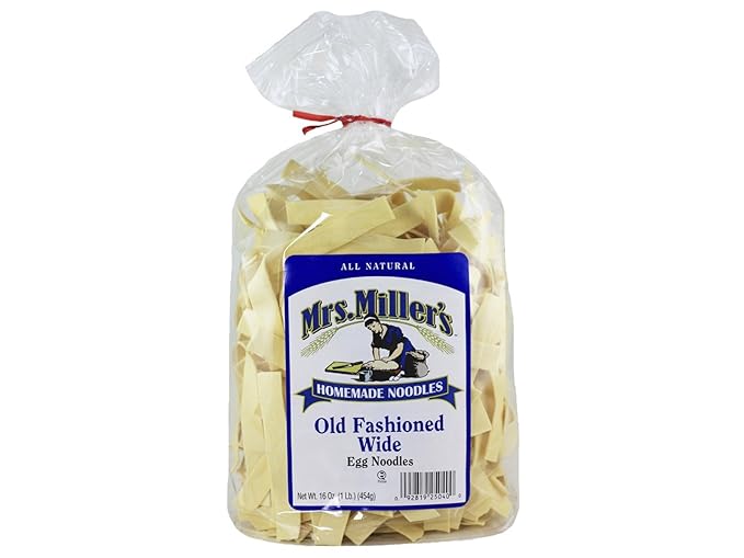 AmishTastes Mrs. Miller's Egg Noodles 64 Oz. Variety Box (Fine Medium Wide Pot-Pie)