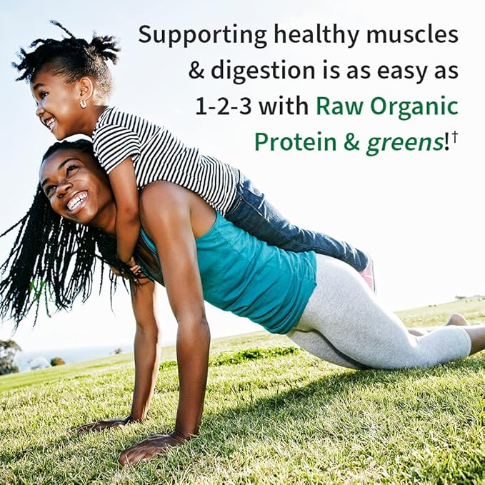 Garden of Life Raw Organic Protein &amp Greens Lightly Sweet Vegan Protein Powder for Women and Men Plant and Pea Protein Greens Probiotics Gluten Free Low Carb Shake Made Without Dairy 20 Servi