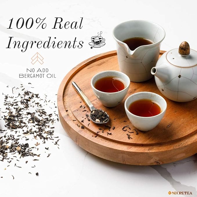 Organic Lavender Earl Grey Loose Leaf Black Tea | 12 OZ Loose Leaf Bulk Pack (150+ Cups) | NATURAL ANTIOXIDANTS | 100% Real ingredients |By T SECRETEA Lullaby