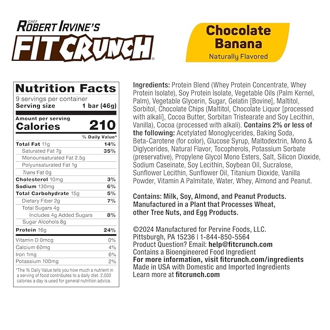 FITCRUNCH Snack Size Protein Bars 6-Layer Baked Bar 3g of Sugar Gluten Free &amp Soft Cake Core (18 Count Variety Pack)