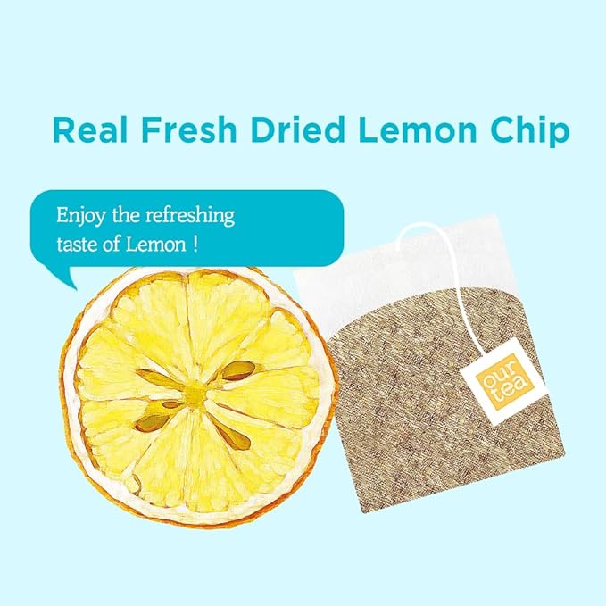ROASTIQUE Lemon Earlgrey Black Tea with Real Dried Fruit – Premium Orgainc Tea Sweet Fruit Blend Hot or Iced Tea Eco-friendly PLA bags 8 Tea Bags