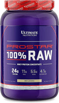 Ultimate Nutrition RAW Whey Protein Concentrate Powder with No Added Ingredients or Flavors – 24 Grams of Protein Per Serving with 5.5 Grams of BCAAs 2.2 Pounds Unflavored