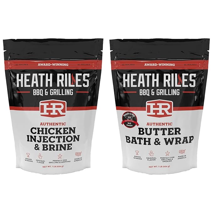 Heath Riles BBQ Butter Bath and Wrap with Chicken Injection &amp Brine Champion Pitmaster Recipe Award Winning Technique