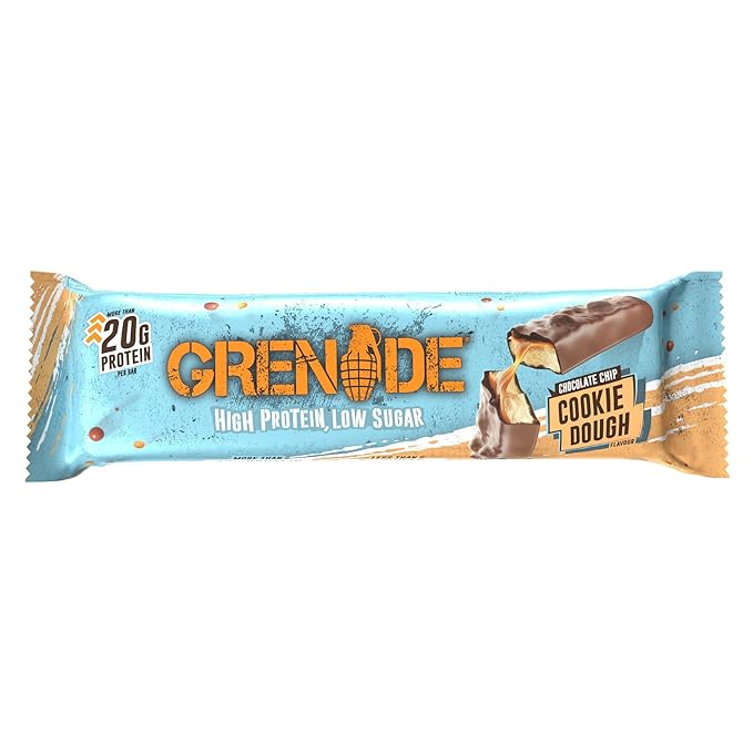 Grenade High Protein and Low Carb Bar Chocolate Chip Cookie Dough 12 x 60 g
