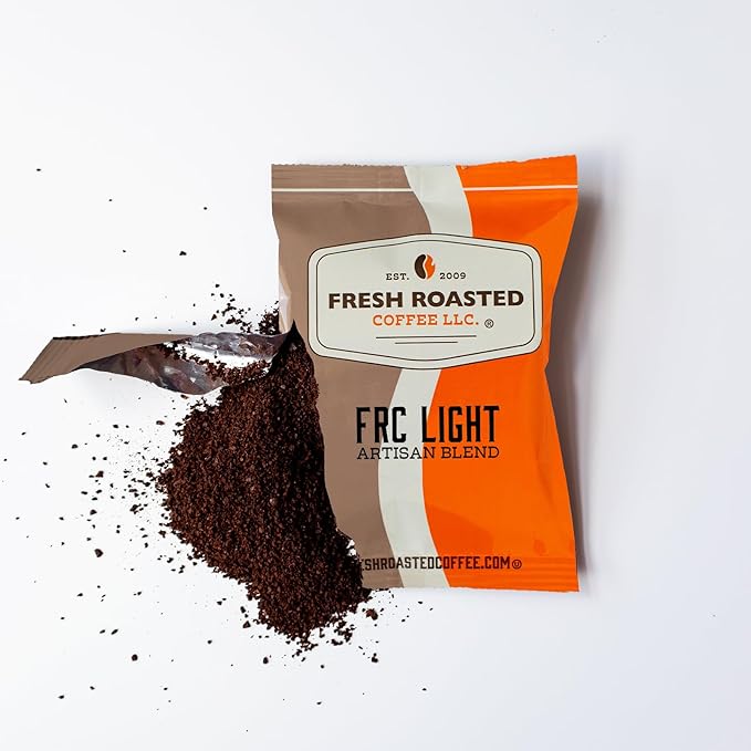 Fresh Roasted Coffee FRC Light Roast Blend Kosher Pre-Ground Fractional Packs 2.25 Ounce 96 Count