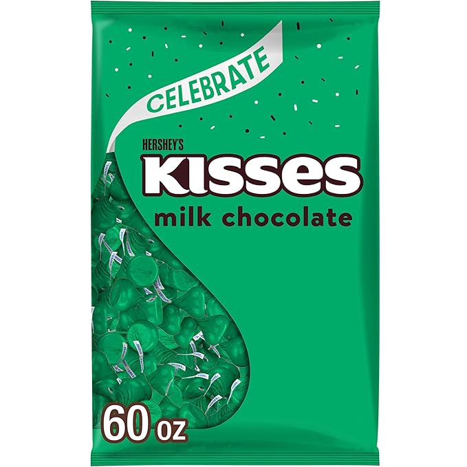 HERSHEY'S KISSES Milk Chocolate Candy Bulk Bag Great Holiday Candy and Stocking Stuffers 60 oz
