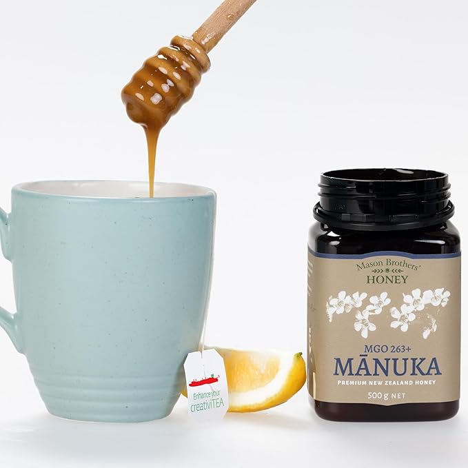 Mason Brothers’ Raw Manuka Honey MGO 263+ | 100% Pure New Zealand Honey | Traceable | MGO Certified / 17.6oz