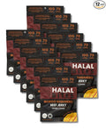 12-Pack (Bulk Size) Halal Bites Mango Habanero Flavor Beef Jerky Organic Grass-Fed Beef Naturally Smoked Infused with Honey &amp Black Cumin Seed