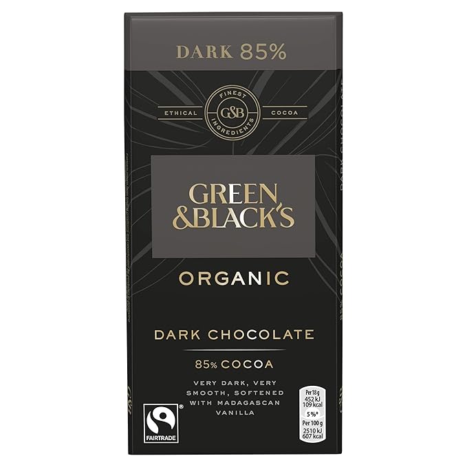 Green &amp Black's Green &amp Blacks Organic Dark Chocolate Bar 85% Cocoa 100G (Pack Of 15)