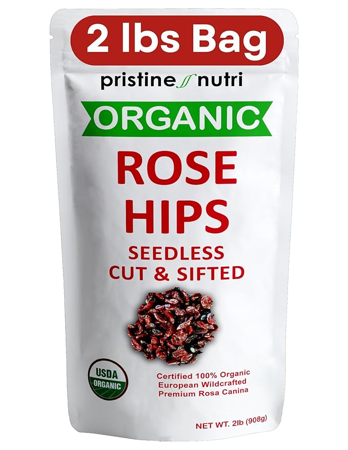 100% Organic Elderberries &amp Rosehips Dried