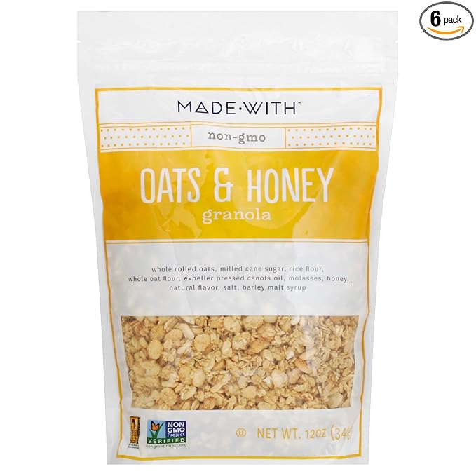 Mad.e With Granola Honey Oat 12 oz (Pack of 6)