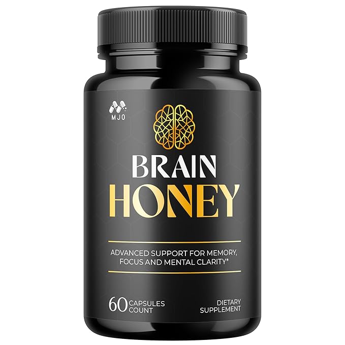 Brain Honey Capsules Brain Honey Pills with All Natural Ingredients Advanced Overall Health and Wellness Vitamin Supplement Formula for Maximum Strength Multivitamins (60 Capsules)