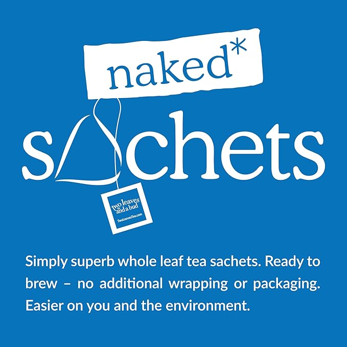 Two Leaves and a Bud Alpine Berry - 50 Naked Tea Sachets Naturally Caffeine Free Whole Leaf Herbal Tea in Eco-Friendly Unwrapped Compostable Sachets Resealable Bag 50 Count (Pack of 1)