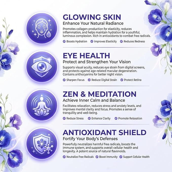 INCAS 100% USDA Organic Butterfly Pea Flower 8.82 oz (750+ Cups) DIRECT FROM SOURCE Thailand Non GMO Verified Dried Caffeine Free Gluten Free Vegan Rich in Antioxidants Free eBook (250Gram)