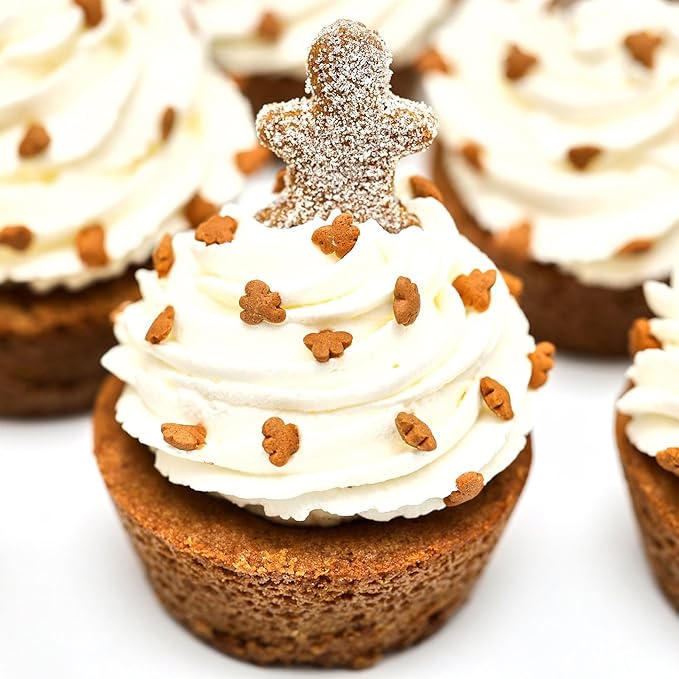 CrumbleCrate Gingerbread &amp Eggnog Cookie Cups DIY Baking Kit | Gourmet Cookie Making Set with Pre-Measured Ingredients &amp Tools | Baking Gift for Adults
