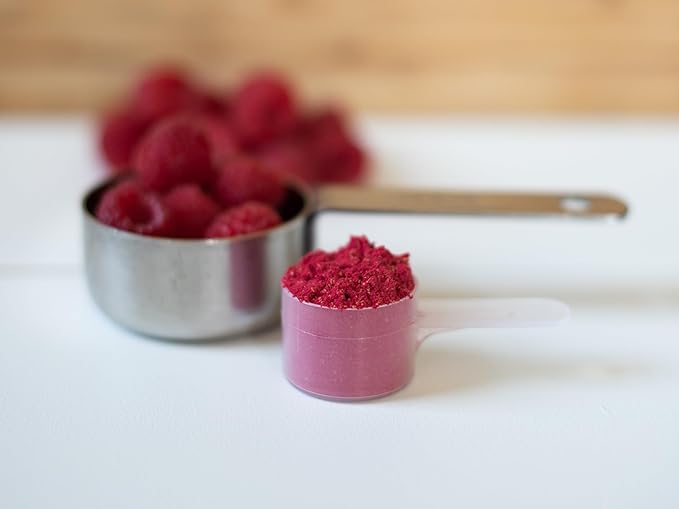 KOYAH - Organic Raspberry Powder 30 Servings (1 Scoop = 15 Raspberries) Freeze-Dried Whole-Berry Powder Equivalent to 450 Raspberries