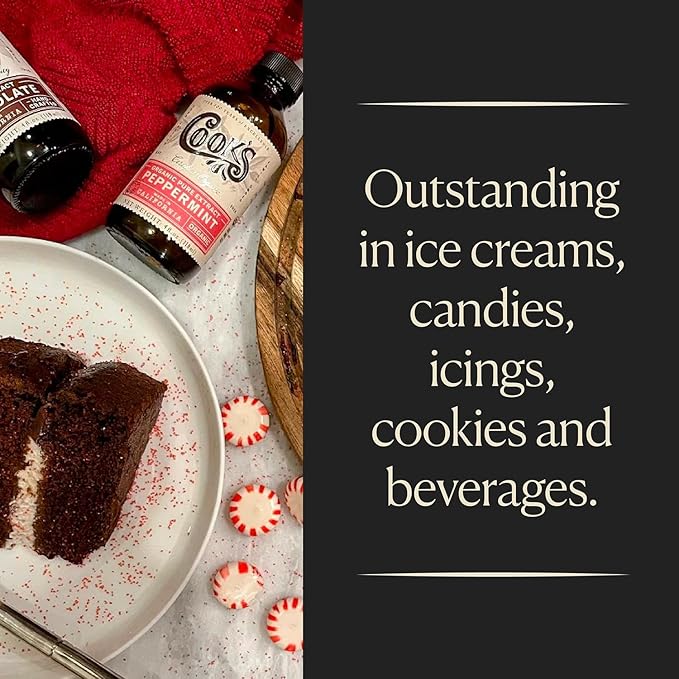Cook's Pure Peppermint ExtractFor Ice Creams Candies Icings Cookies and Beverages 128 oz (1 Gallon)