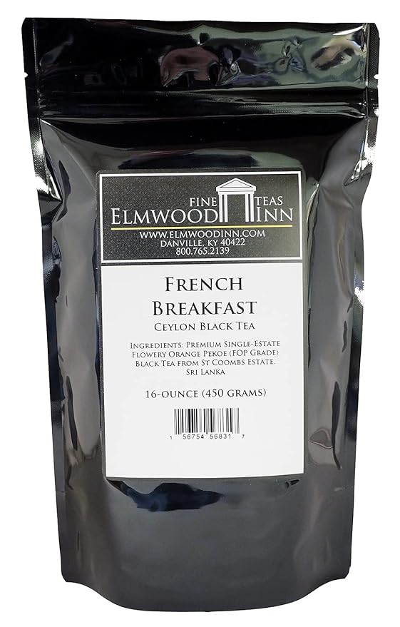 Elmwood Inn Fine Teas French Breakfast Ceylon Flowery Orange Pekoe Black Tea 16-Ounce Pouch