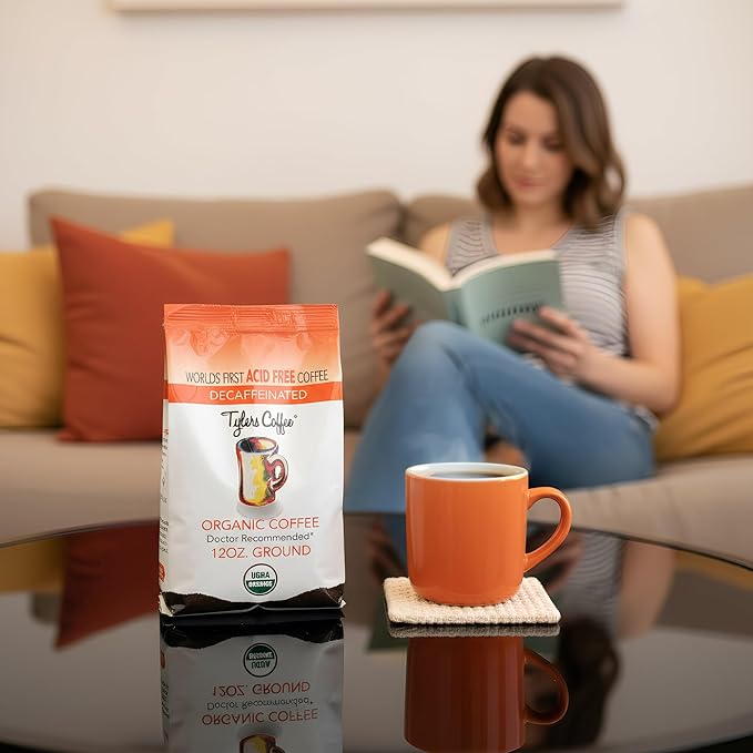 Tyler’s Ground Coffee - 100% Arabica Full Flavor Decaffeinated 12 oz (Pack of 2)