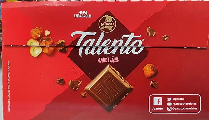 TALENTO Garoto (Chocolate Ao Leite com Avelas Box of 12)