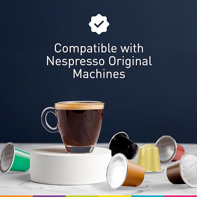 Bestpresso Coffee for Nespresso Original Machine 120 pods Certified Genuine Espresso Arabica Blend (Light Intensity) Pods Compatible with Nespresso Original 60 Days Satisfaction Guarantee