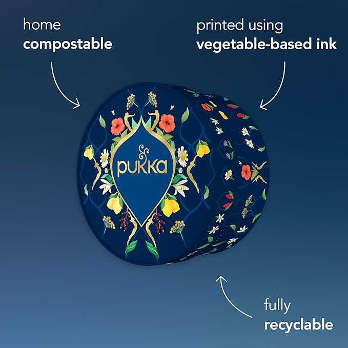 Pukka Luxury Herbal Tea Sampler Box Organic Tea For Everyday Wellness Ideal Gift Set for Special Occasions Holidays Birthdays &amp Anniversaries 90 Teabags 6 Premium Flavors Caffeine Free