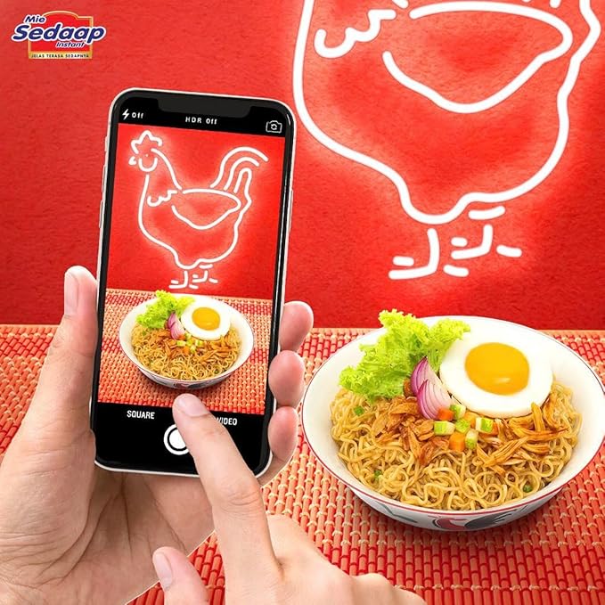 Mi Sedaap - Ayam Bakar Limau - Instant Fried Noodle Grilled Chicken Lime Flavor 3.1 Oz (Pack of 40)
