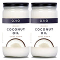 Ojio Virgin Coconut Oil – Unrefined Cold Pressed Extra Virgin Coconut Oil for Cooking Baking Skin &amp Hair Care – Gluten-Free Low-carb Keto &amp Paleo Friendly – 32 Fl Oz (Pack of 2)
