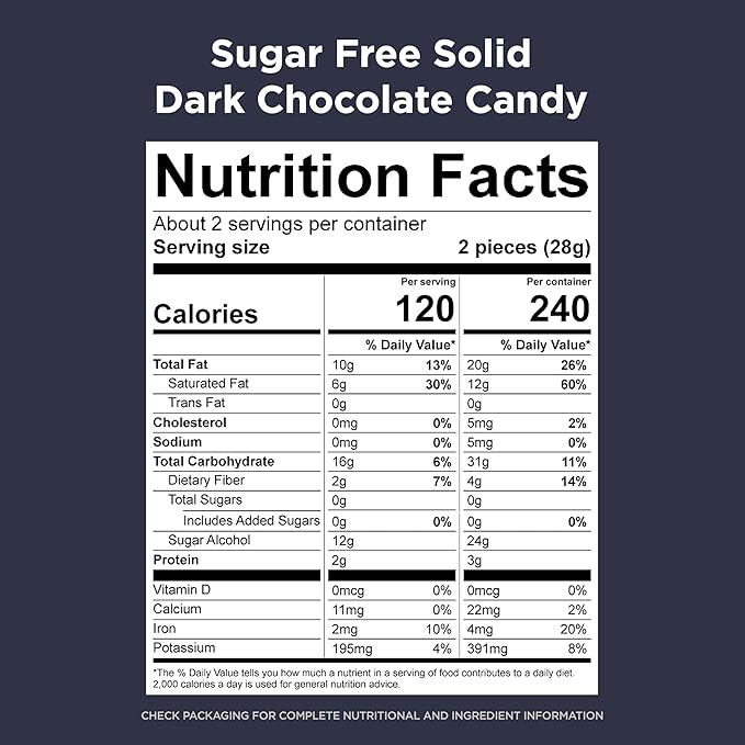 RUSSELL STOVER Sugar Free Dark Chocolate Medallions Candy 2 oz. bag (Pack of 10)