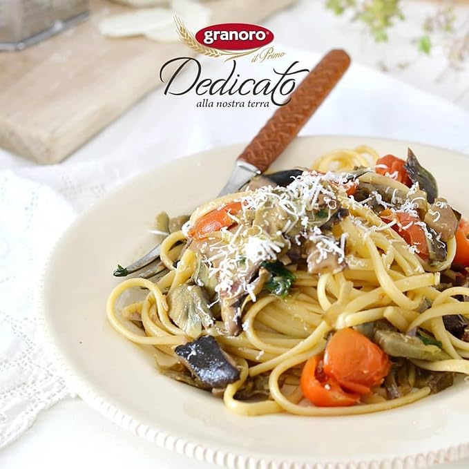Granoro Dedicato Linguine #3- Authentic Italian Pasta Made from 100% Puglia Durum Wheat Semolina Non-GMO Vegan 1 lb Bags (Pack of 4)