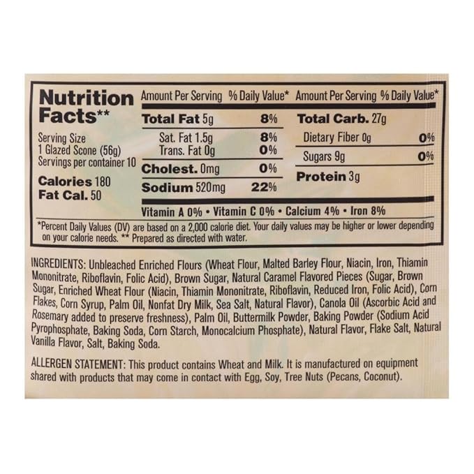 Sticky Fingers Scone Mix (Pack of 2) 15 Ounce Bags - All Natural Scone Baking Mix (Salted Caramel)