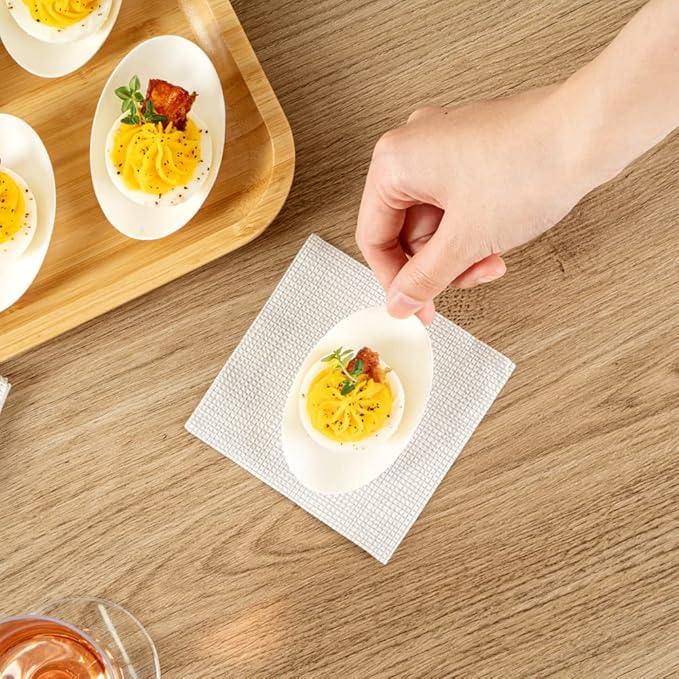 Restaurantware Pulp Safe No PFAS Added 3.2 x 2.1 Inch Tasting Dishes 100 Disposable Dishes - Home Compostable Microwavable And Freezable White Bagasse Food Dishes Egg Shape For Appetizers