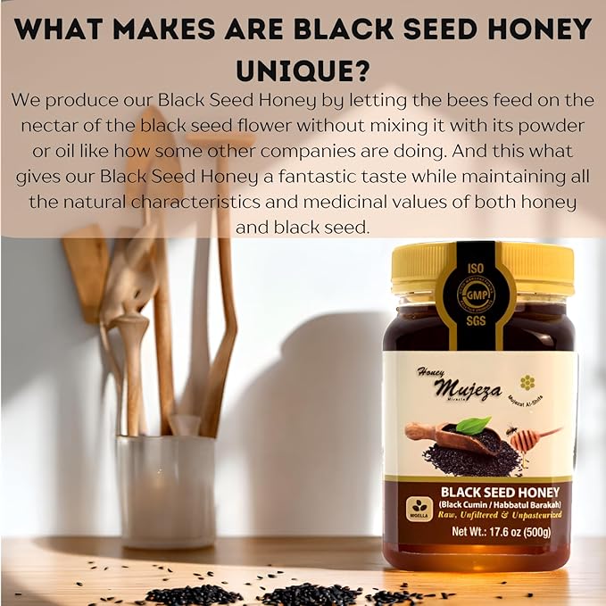 Mujezat Al-Shifa Black Seed Honey (Black Cumin - Nigella Seeds) 500g 17.6oz