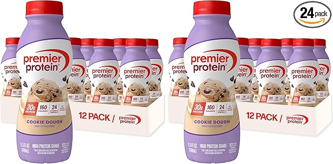 Premier Protein ShakeCookie Dough30g ProteinNo Added Sugar24 Vitamins &amp Minerals to Support Immune Health11.5 fl oz (Packaging May Vary)(Pack of 24)