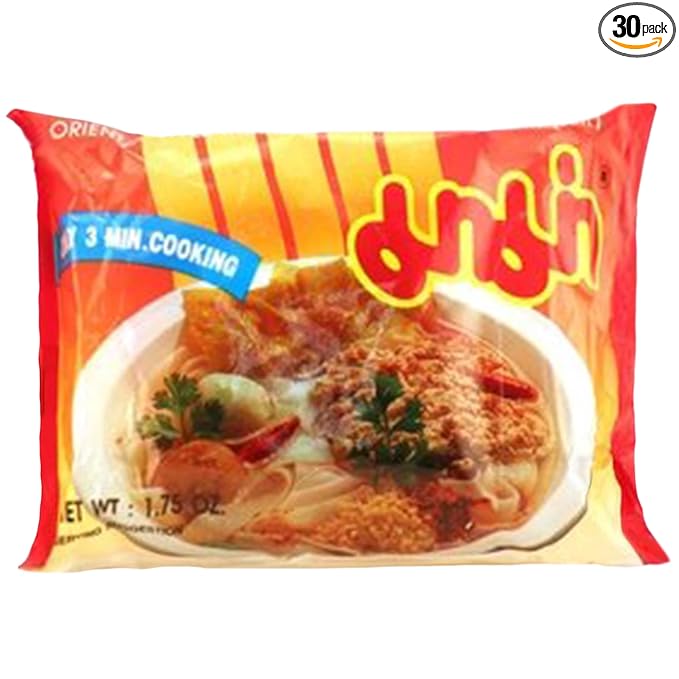 MAMA Noodles Creamy Shrimp Tom Yum Instant Spicy Noodles w/Delicious Thai Flavors Hot &amp Spicy w/Creamy Shrimp Tom Yum Soup Base No Trans Fat w/Fewer Calories Than Deep Fried Noodles 30 Pack