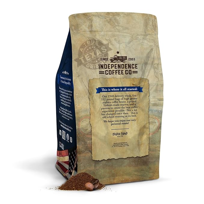 Independence Coffee Co. Earlywine Breakfast Blend Medium/Dark Roast Whole Bean Coffee 24 Ounce Bag (Packaging May Vary)