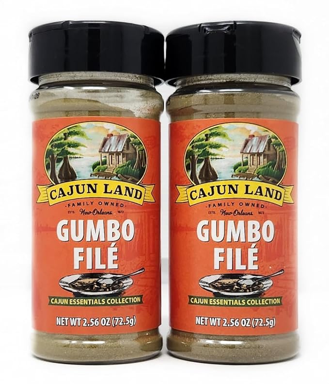 Family Owned New Orleans Cajun Land Seasoning (2.56oz - 2pack Gumbo File)