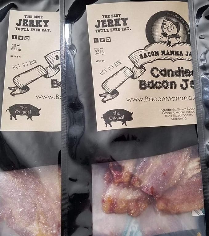 Brown Sugar Bacon Jerky Candied Bacon (Bulk Jerky) (10 Packs)