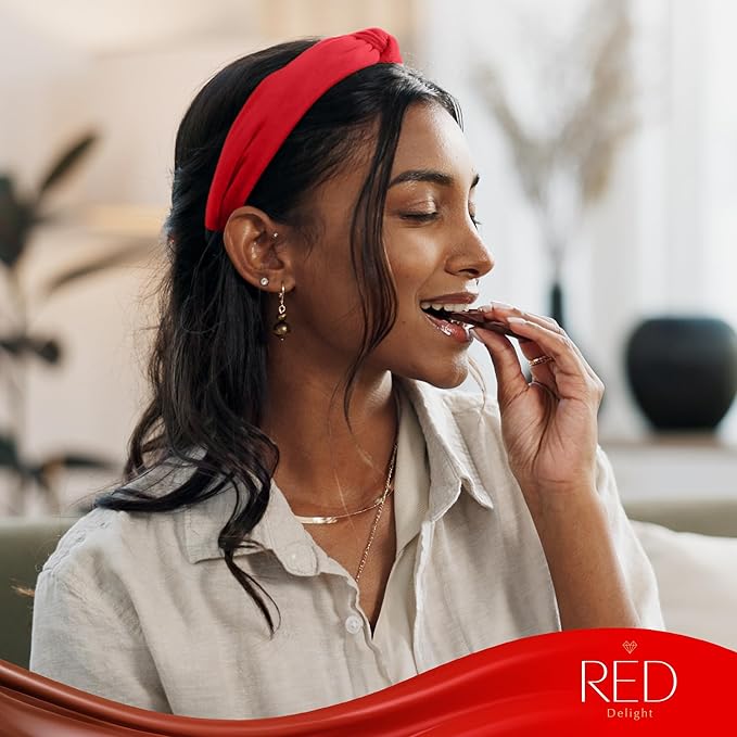 Red Delight Snack Size Dark Chocolate Bars - Pack of 2 30oz (With 60 Diamond-Shaped Dark Chocolates) - Low Carb Kosher No Added Sugar Gluten-Free - Smooth European-Style Healthy Birthday Treat