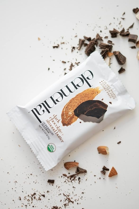 Elemental Superfood Seedbars Dark Chocolate + Almond Butter 1.8 Ounce - 12 Pack 100% Certified Organic Non-GMO Verified Gluten Free Dairy Free Plant Based