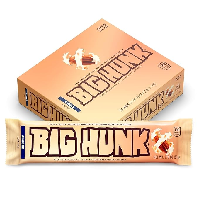 Annabell Big Hunk Nougat Candy Bars – 1.8 oz Each (Pack of 12 Almond)
