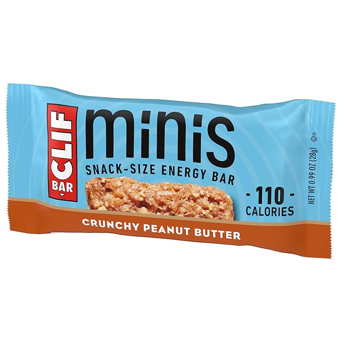 CLIF BAR - Crunchy Peanut Butter - Full Size and Mini Energy Bars - Made with Organic Oats - Non-GMO - Plant Based - 2.4 oz. and 0.99 oz. (20 Count)