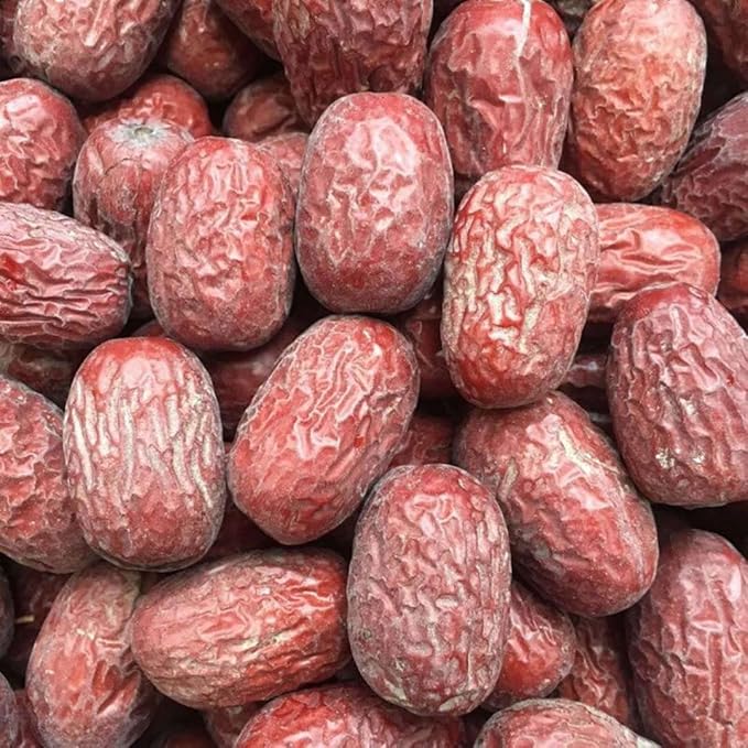 Zercumm First Class Gray Jujube 500G Uncleaned with Soil Large Red Jujube Bulk Meat Thick Sweet Dried Gray Jujube
