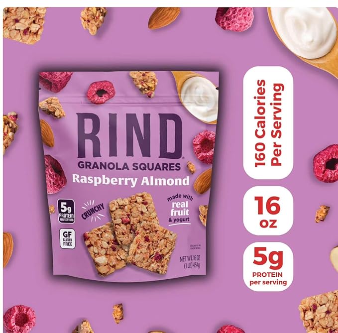 Rind Granola Squares Raspberry Almond 16 oz.