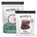 Keto Fudge Brownie Mix 9.5oz and Allulose &amp Monk Fruit Zero Calorie Sugar Replacement 2lb Bundle