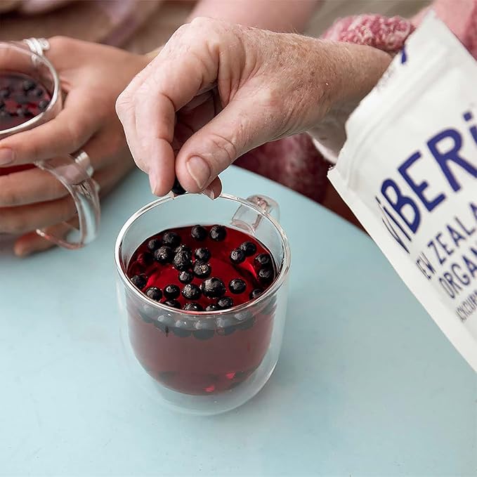 ViBERi Freeze-Dried Organic Blackcurrants 120 g | 100% NZ-Grown Superfruit Berries Natural Vitamin C &amp Anthocyanins Vegan • Non-GMO • No Added Sugar