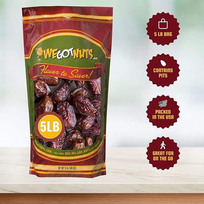 Premium Medjool Dates (5 lbs)  Soft and Sweet