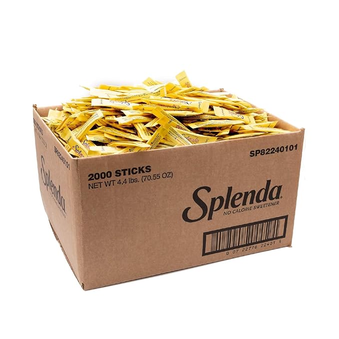 SPLENDA Zero Calorie Sweetener Cafe Stick 2000 Count Stick Packets