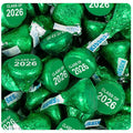255 Pcs Green Graduation Candy Class of 2026 Stickered Chocolate Kisses (2.5lb Bag)