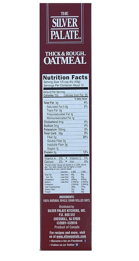 The Silver Palate Oatmeal Thick &amp Rough 14-Ounce Box (Pack of 4)